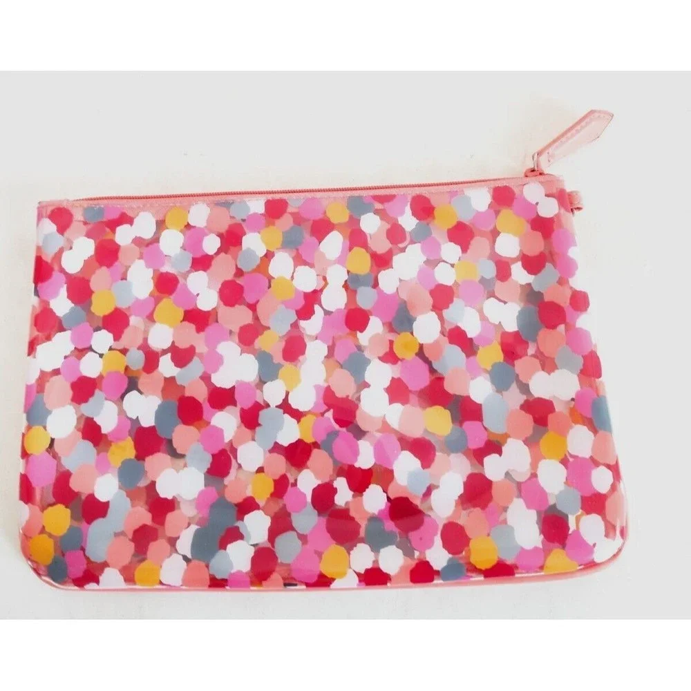 Vera Bradley Wipeable Easy Clean Pixie Confetti Makeup Toiletry Travel Pouch Bag